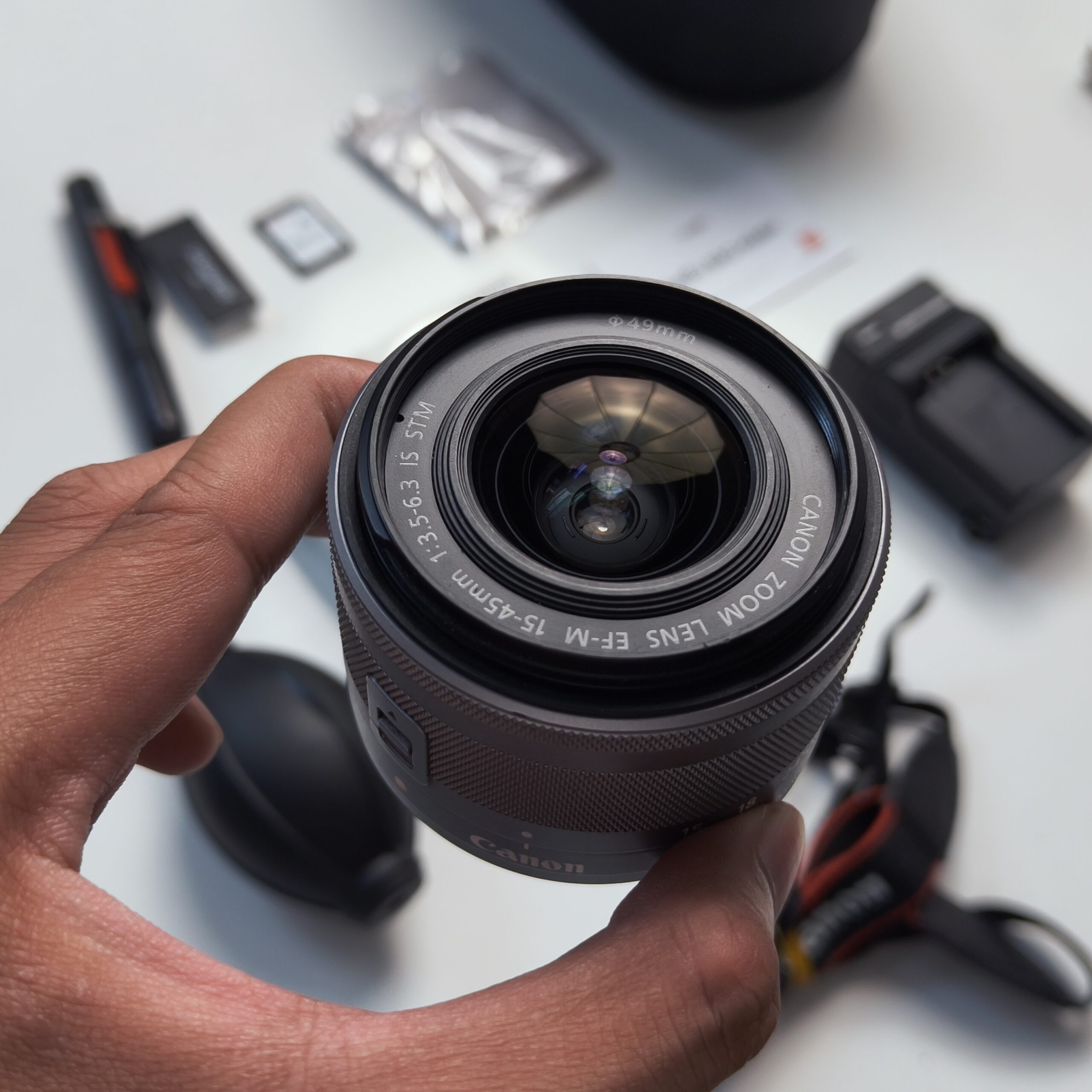 Canon M3 màu trắng kèm kit full phụ kiện mới 99% - Ảnh 7