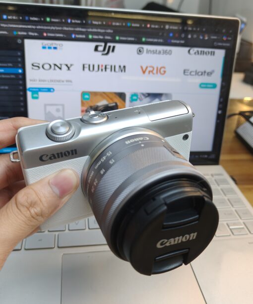 Canon M200 màu trắng kèm KIT likenew