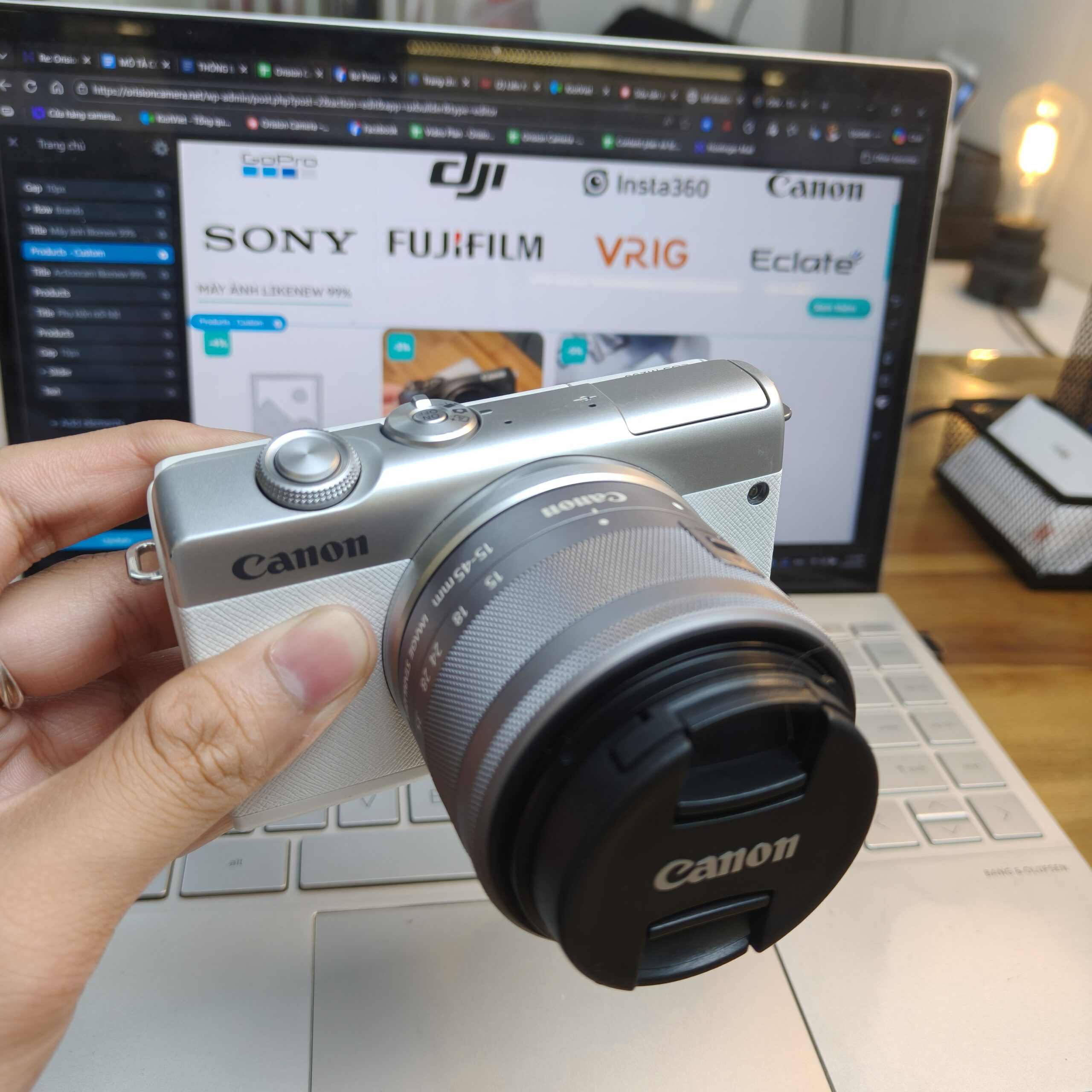 Canon M200 màu trắng kèm KIT likenew